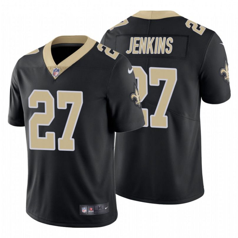 Men New Orleans Saints 27 Malcolm Jenkins Nike Black Vapor Limited NFL Jersey